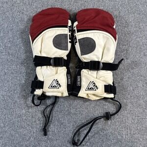 Level Gore-Tex Ski Snowboard Mittens Gloves Adult Winter Snow Black Red